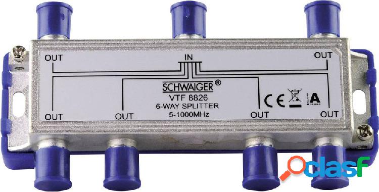 Schwaiger VTF8826 Distributore TV via cavo 6 vie 5 - 1000