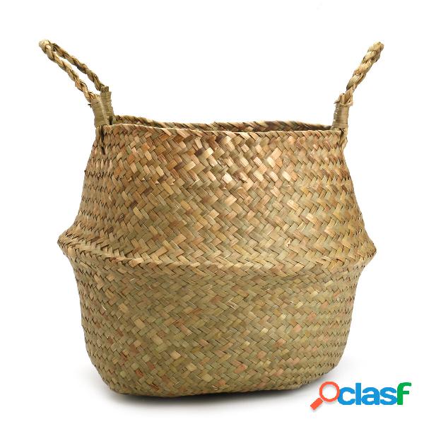 Seagrass Belly Basket 27x24 Handmade Storage Plant Pot