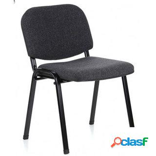 Sedia Conferenze MOBY BASE, colore grigio antracite con