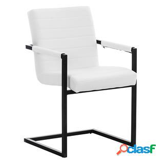 Sedia Ospiti LUIS, Struttura in Metallo Nero, Imbottita,