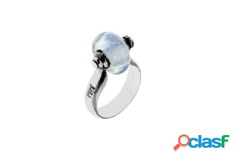 Selezione Zanolli Anello argento beads azzurro argento