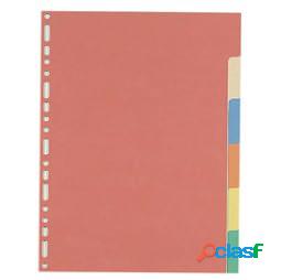Separatore - 6 tacche - cartoncino colorato 240 gr - 21x29,7