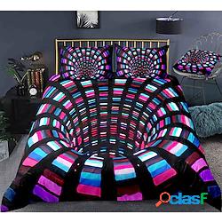 Set copripiumino 3 pezzi 3d vortex set biancheria da letto