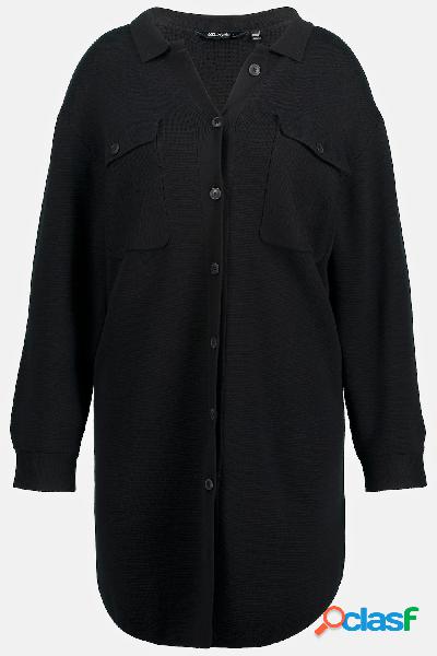 Shaket di maglia, Donna, Nero, Taglia: 64/66, Cotone/Fibre