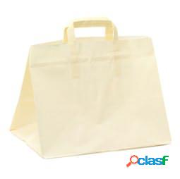 Shopper Flat XLarge - carta kraft - 32 x 22 x 24 cm - bianco
