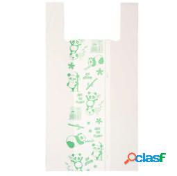 Shoppers Maxi - 30 x 60 cm - mater-bi - bianco - scatola 500