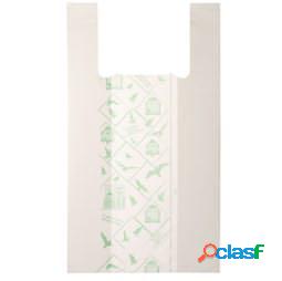 Shoppers Midi - 28 x 50 cm - mater-bi - bianco - scatola 500