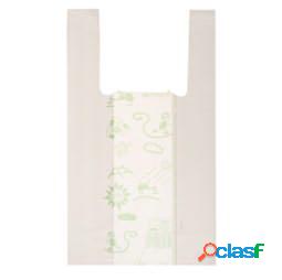 Shoppers Mini - 22x40 cm - mater-bi - bianco - scatola 500