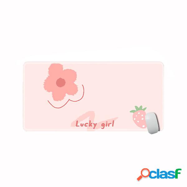 Simple Style Keyboard & Mouse Pad Pink/White/Red Flower