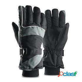 Ski Gloves Snow Gloves for Men Flocked Thermal Warm