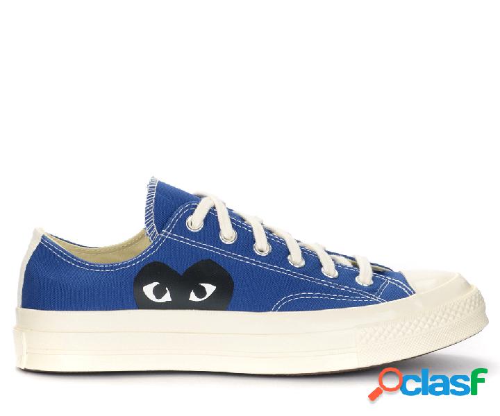 Sneaker Comme des Garçons Play x Converse in canvas blu con