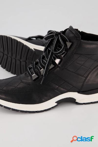 Sneakers di pelle Caprice con gambale alto, zip e larghezza