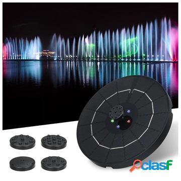 Solar Fountain Pump with 5 Colorful LED Lights