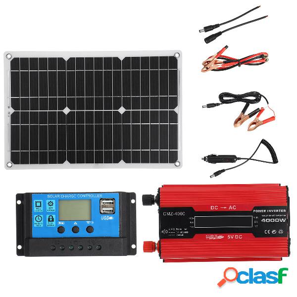 Solar Power System Kit 18V Solar Panel 4000W 12V to
