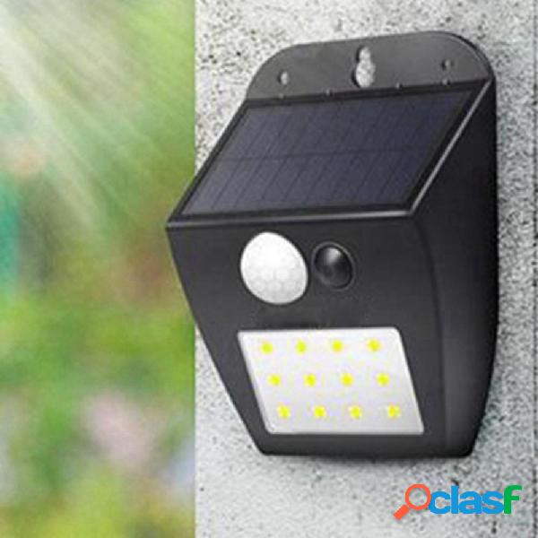 Solar Powered 12 LED PIR Motion Sensor Wall Light Ourdoor