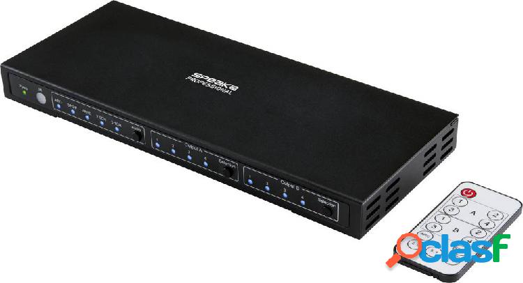 SpeaKa Professional 4x2 porte Switch HDMI Con porte audio