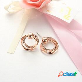 Stud Earrings Twist Circle Ladies Simple Fashion European