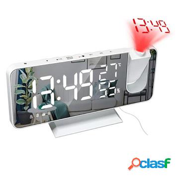 Sveglia Digitale con Display a LED EN8827 - Bianco