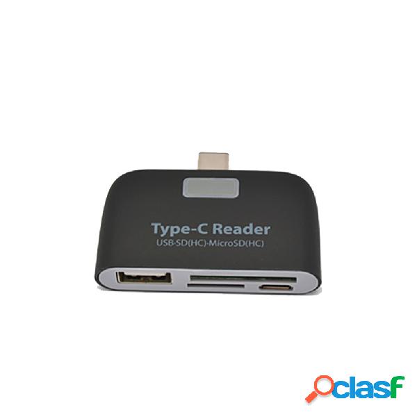 T-639 Type-c Card Reader Multi Card Reader For SD TF USB2.0