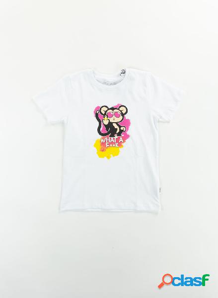 T-SHIRT STAMPA SCIMMIETTA RAGAZZO