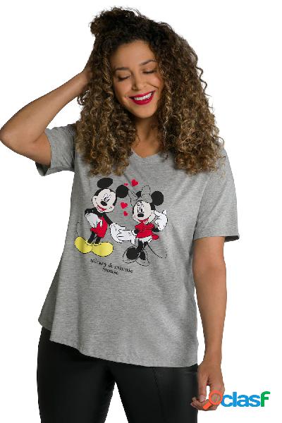 T-shirt con Topolino, scollo a V e mezze maniche, Donna,