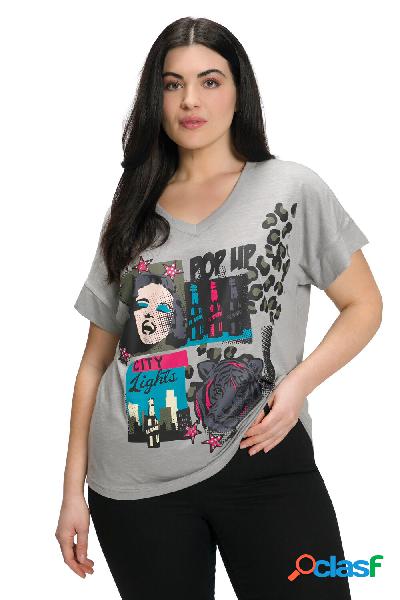 T-shirt dal taglio oversize con stampa ispirata alla PopArt,