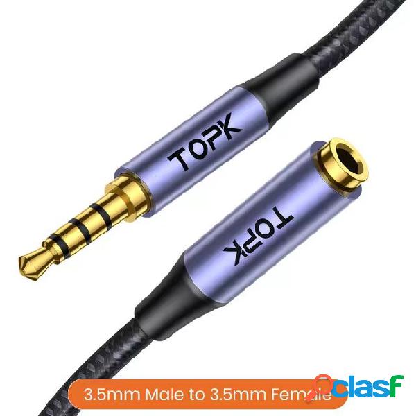 TOPK YP10 3.5mm Male to Feamle AUX Cable for Microphone