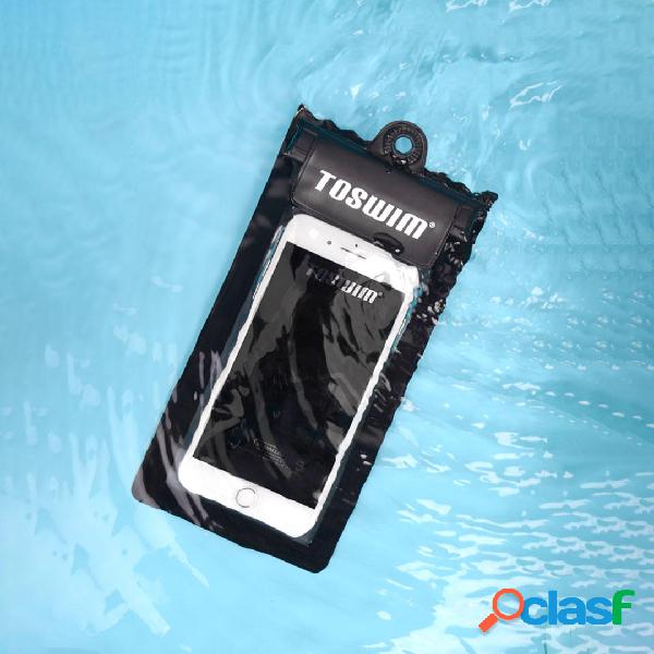 TOSWIM TPU IPX8 Waterproof Mobile Phone Bag Outdoor Swim