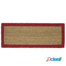 Tappeto scalino - fibra di cocco e PVC - 27x70 cm - rosso -