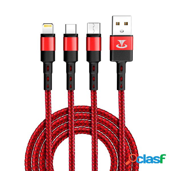 Teclast 3-IN-1 USB to Type-C + iP + Micro USB Charging Cable