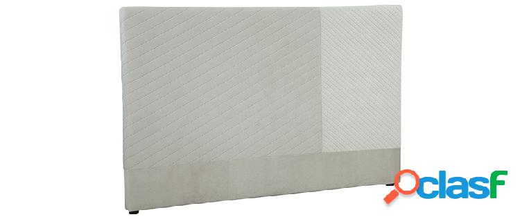 Testata letto con motivo geometrico in velluto beige L170 cm