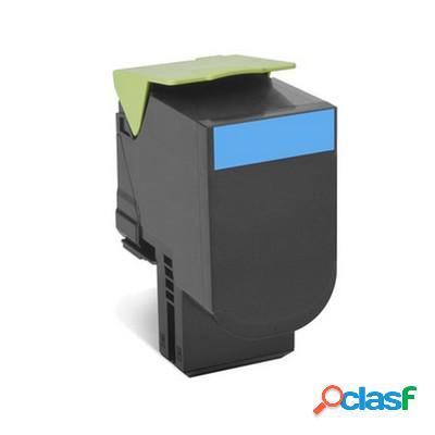 Toner Lexmark 80C2SCE originale CIANO