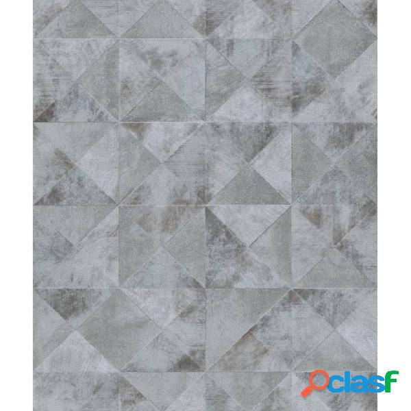 Topchic Carta da Parati Graphic Shapes Facet Grigio
