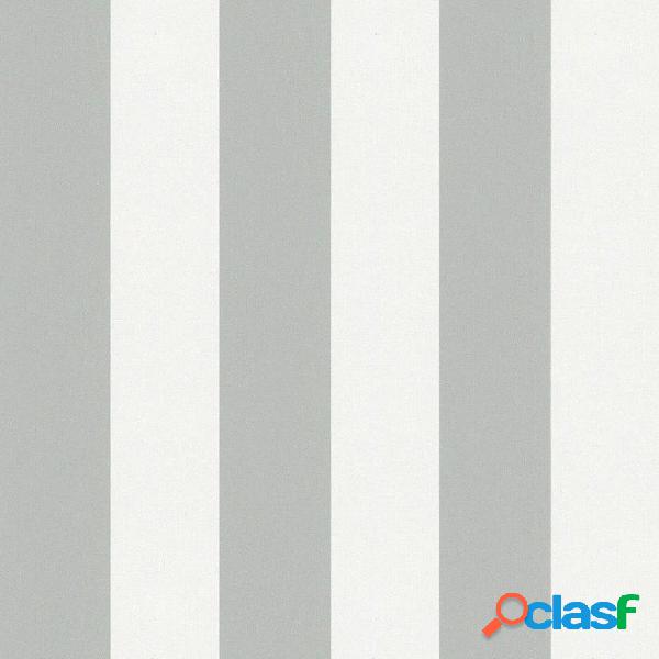 Topchic Carta da Parati Stripes Grigio e Bianco
