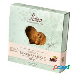 Torta sbrisola nocciola ciocco - 200gr - Loison (unit