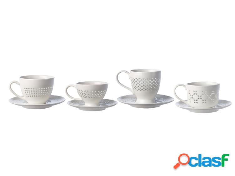 & Tradition Tazze e Piattini Traforati Set of 4
