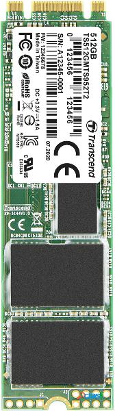 Transcend MTS952T2 512 GB SSD interno NVMe/PCIe M.2 M.2 SATA