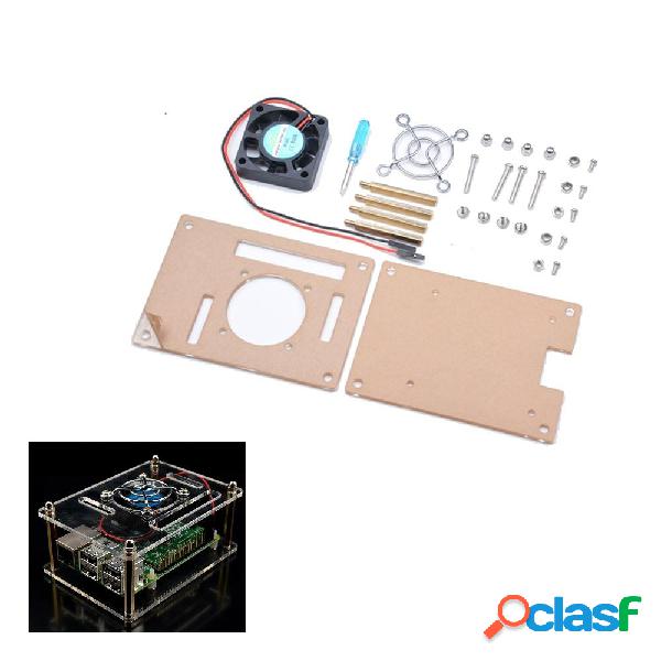 Transparent Acrylic Case + Cooling System External Fan +