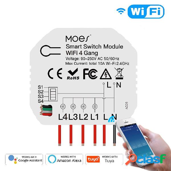 Tuya Smart Life 4 Gang WiFi Smart Light Switch 1/2 Way