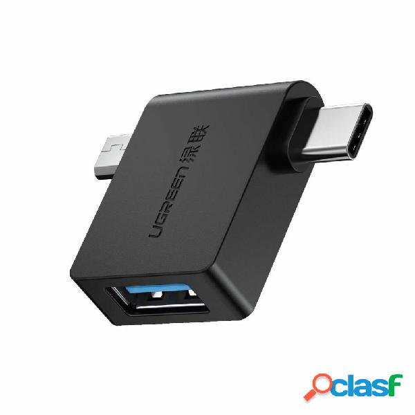 UGREEN 2-IN-1 OTG Adapter Micro USB Type-C to USB 3.0
