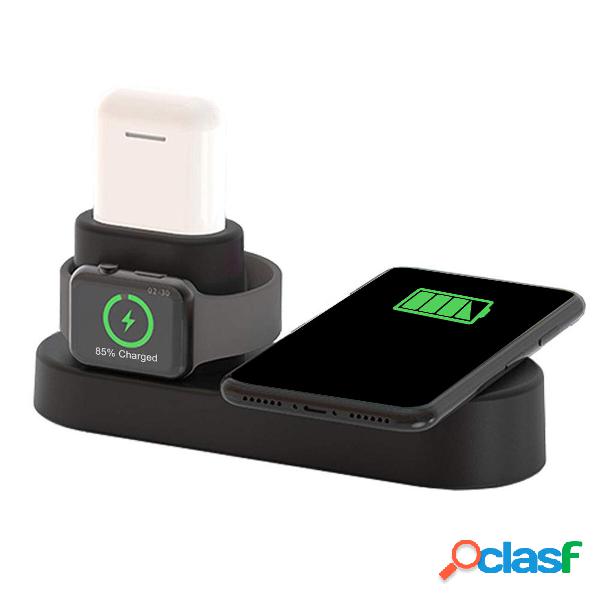 US Plug 4 In 1 Qi Wireless Charger Charging Station For