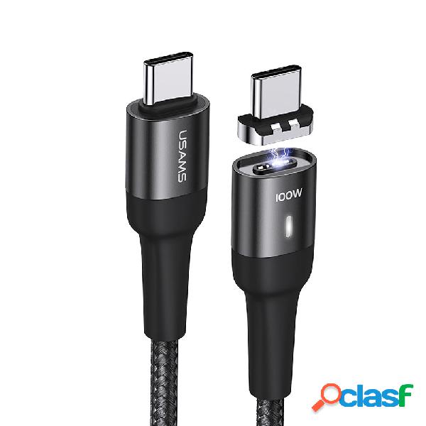 USAMS U58 Type-C to Type-C Magnetic Data Cable 100W PD Fast
