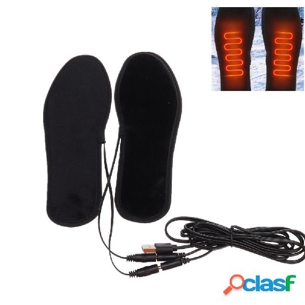USB Electric Powered Heated Shoe Insoles Film Heater Feet