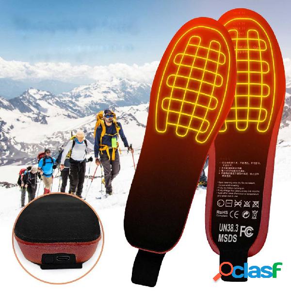 USB Heated Insole Rechargeable Foot Warmer With Remote