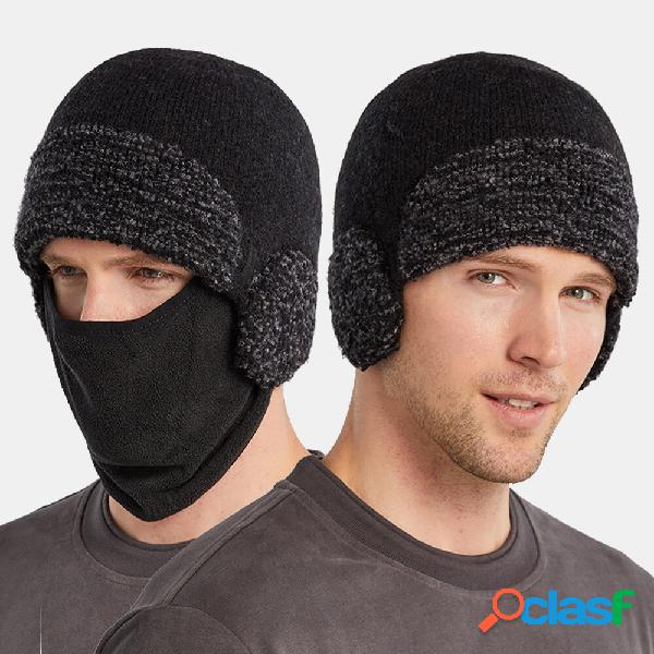 Unisex Dual-use Detachable Mask Plus Thick Warm Windproof