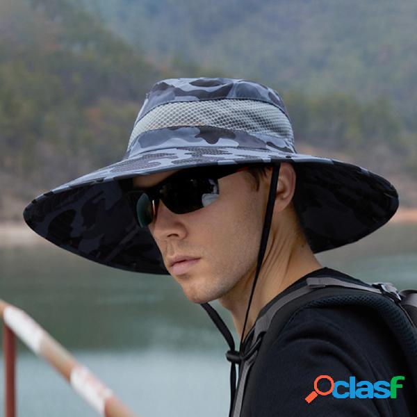 Unisex Polyester Camouflage Casual Outdoor Breathable Brim