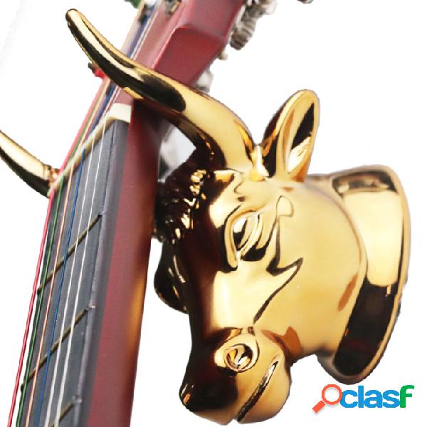 Universal 1 Set Gold Bull Metal Guitar Hanger Hook Holder