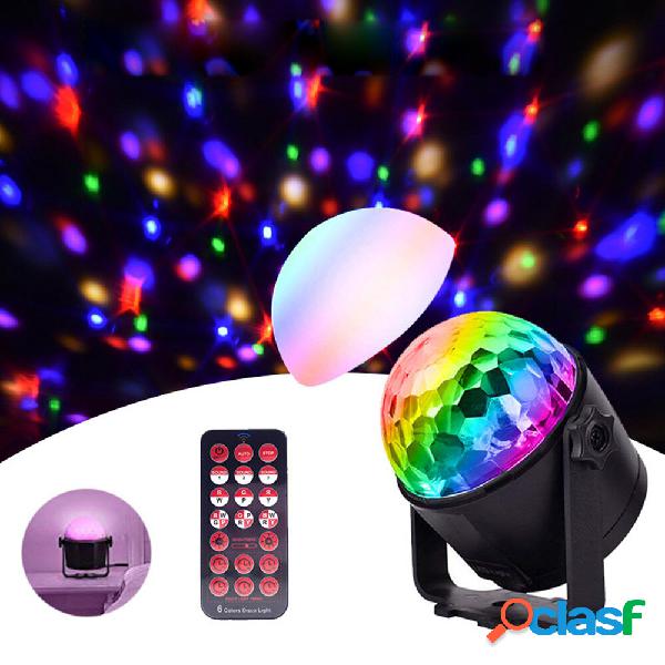 Upgrade Mini 6 Colors Crystal Ball LED Stage Light Voice
