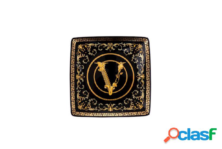 Versace Piattino Virtus Gala porcellana nero nero oro