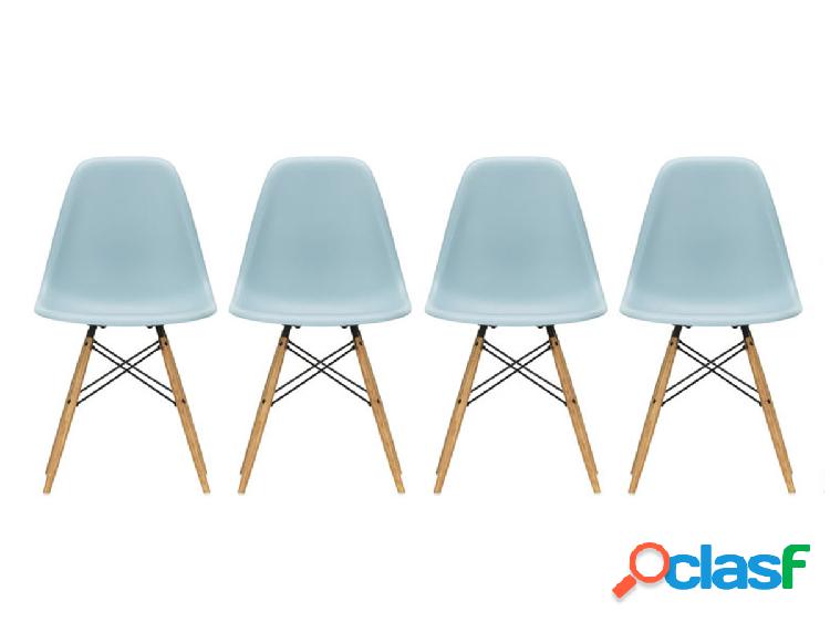 Vitra Eames Plastic Side Chair DSW - Base Acero Giallo / Set